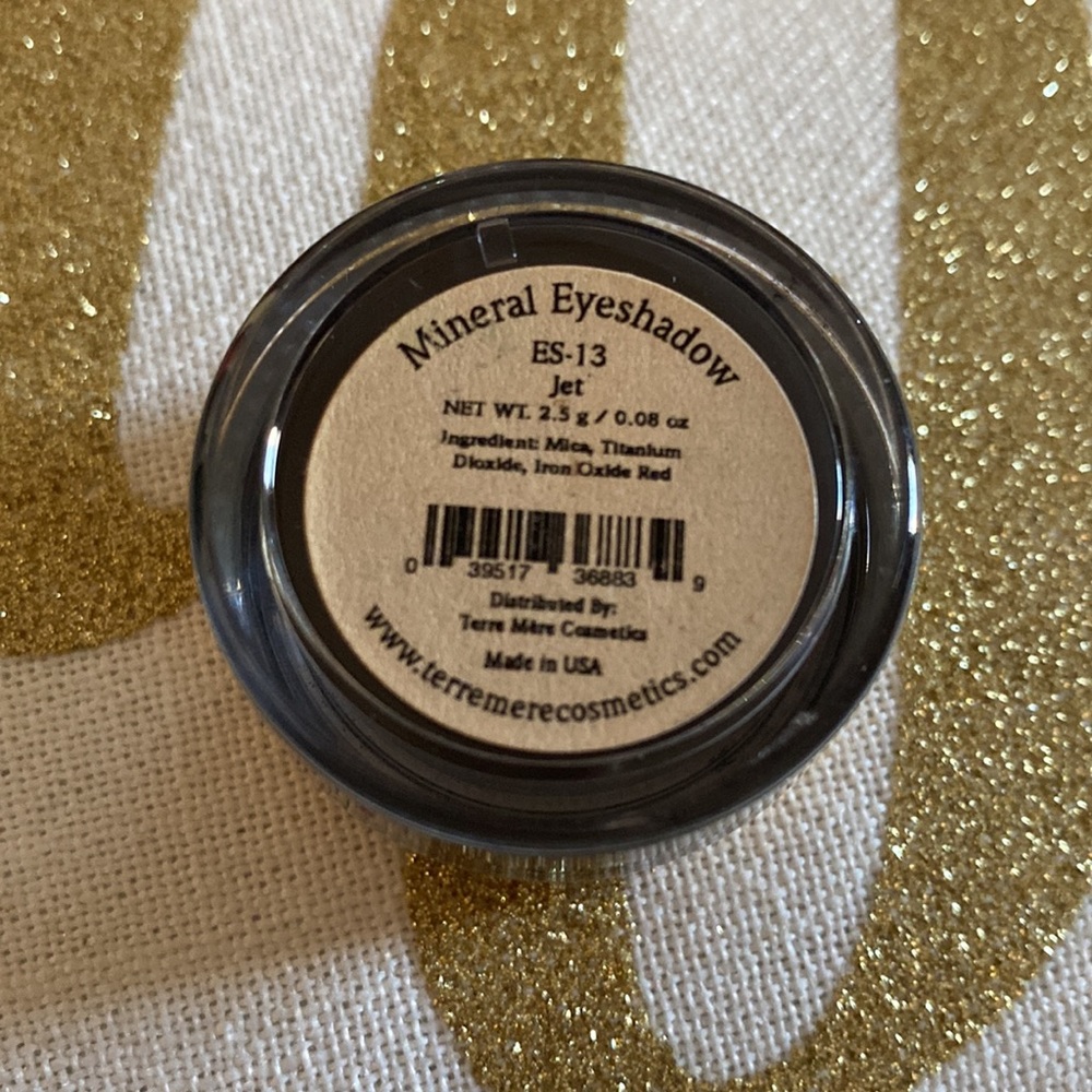 Organic Terremere Cosmetics Mineral Eyeshadow in Jet Full-Size Never Used